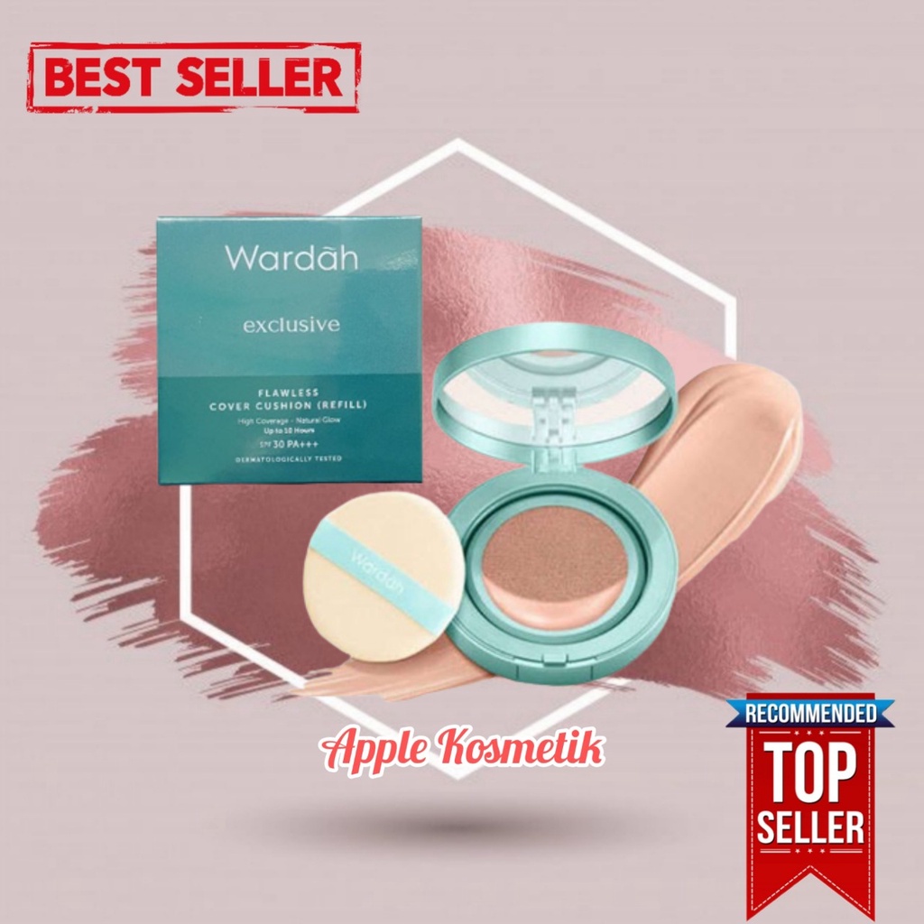 WARDAH Refill Exclusive Flawless Cover Cushion 15g - 04 Natural - Apple_Kosmetik