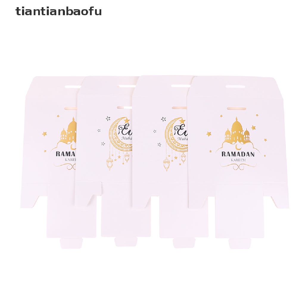 [tiantianbaofu] 10pcs Eid Mubarak Gift Box Ramadan Kareem Candy Bags Dekorasi Festival Islami Butik