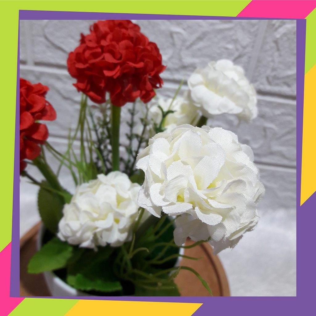 1534 / Pot bunga tanaman hias Artificial / Vas bunga pajangan bunga Artificial / Buket bunga hias
