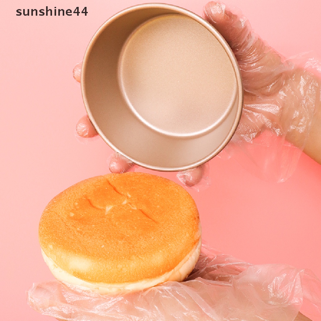 Sunshine Cetakan Kue Burger Bulat 4inch Loyang Chiffon Loyang Puding Cheese Cake Mold ID