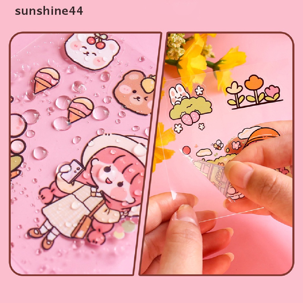 Sunshine 20lembar Stiker Motif Kartun Hewan Dekorasi Alat Tulis Hadiah Anak ID