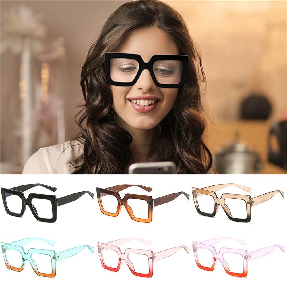 R-flower Blue Light Glasses Fashion Multi-Warna Oversized Kacamata Fashion Untuk Wanita