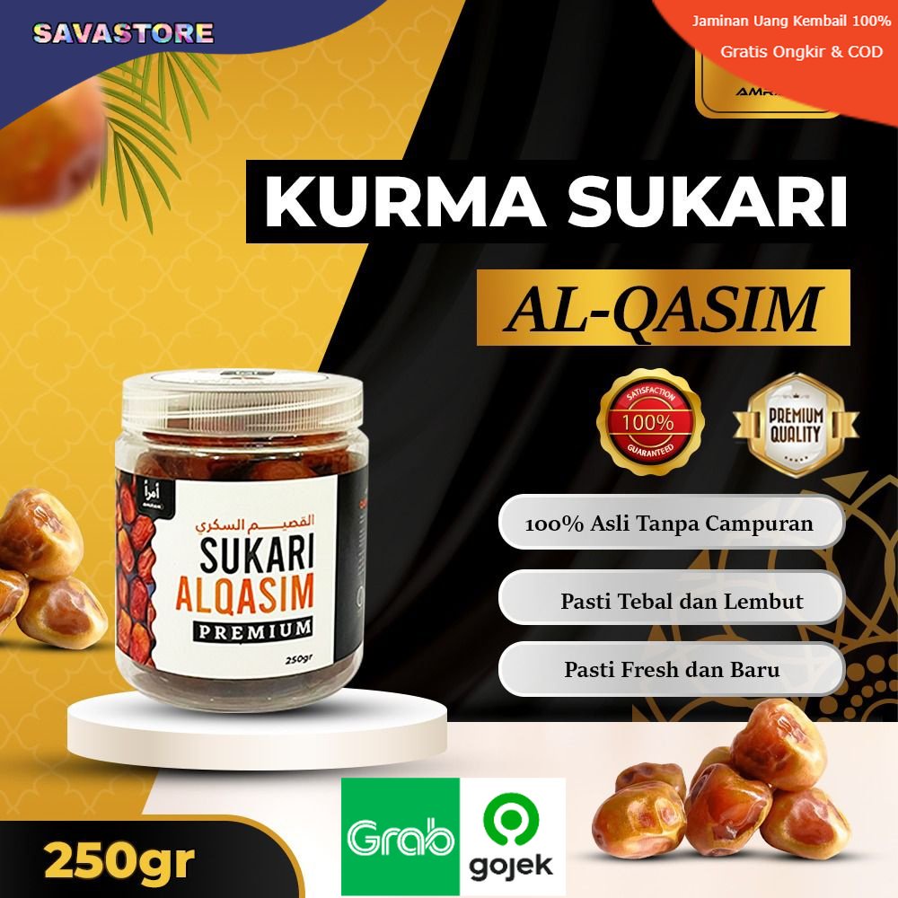 Kurma Sukari Al-Qasim 250 gr Amran Premium Import Oleh Oleh Haji