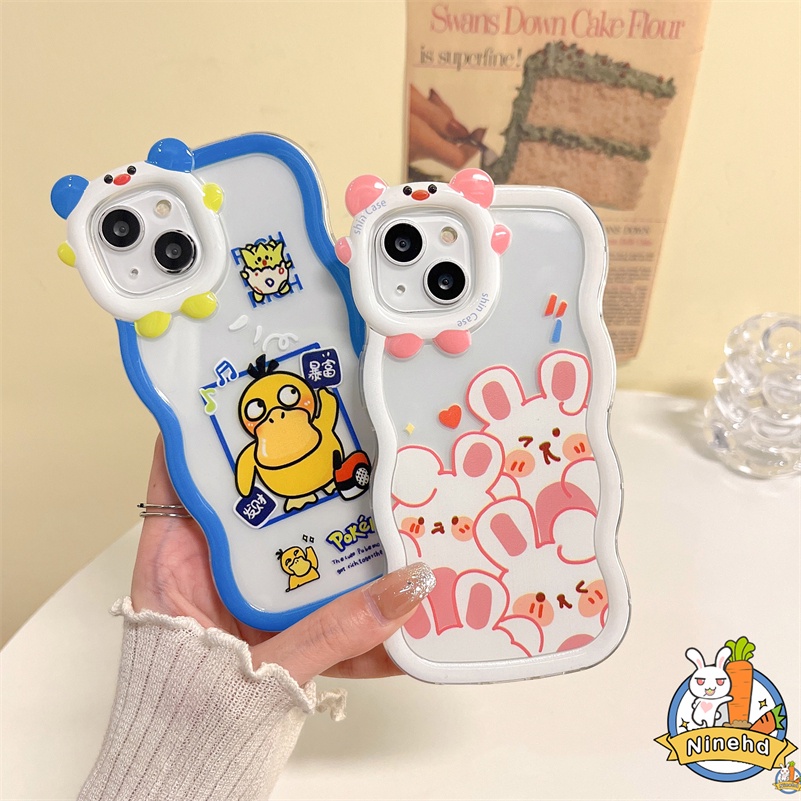 IPHONE Casing Kompatibel Untuk Iphone14 13 12 11 Pro Max X Xr Xs Max7 8 6 6s Plus SE 2020 Ins Pasangan Lucu Casing Ponsel Monster Kecil Lensa Melindungi Anti Jatuh Lembut Silikon Cover Pelindung