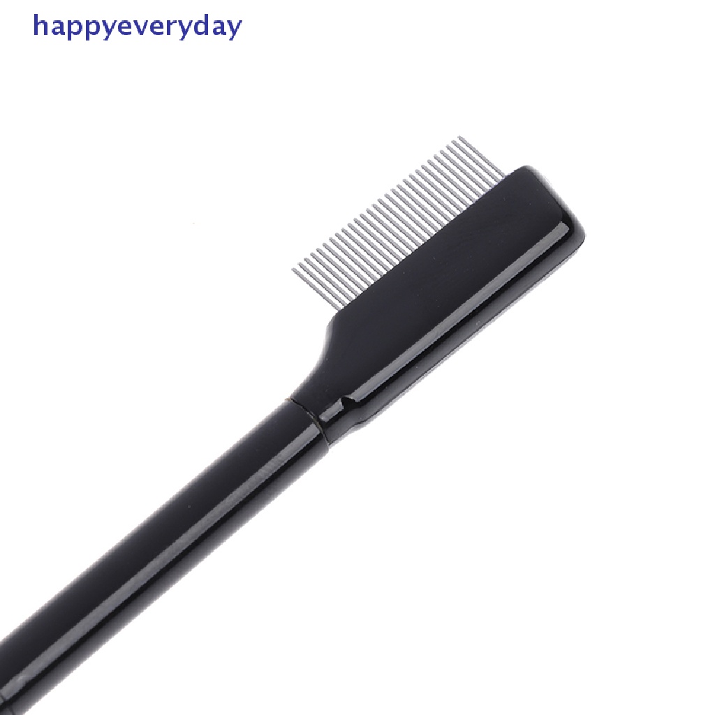 [happy] 1pcs Steel Sikat Ekstensi Sisir Alis Bulu Mata Sisir Logam Makeup Brushes Alat [ID]
