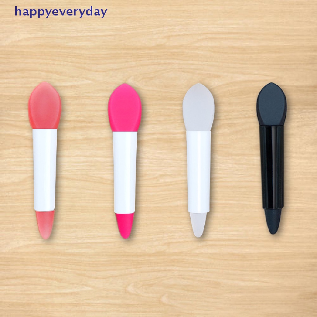 [happy] Pink Mini Double-head Silicone Lip Brush Bibir Lucu Masker Sendok Alat Kecantikan [ID]