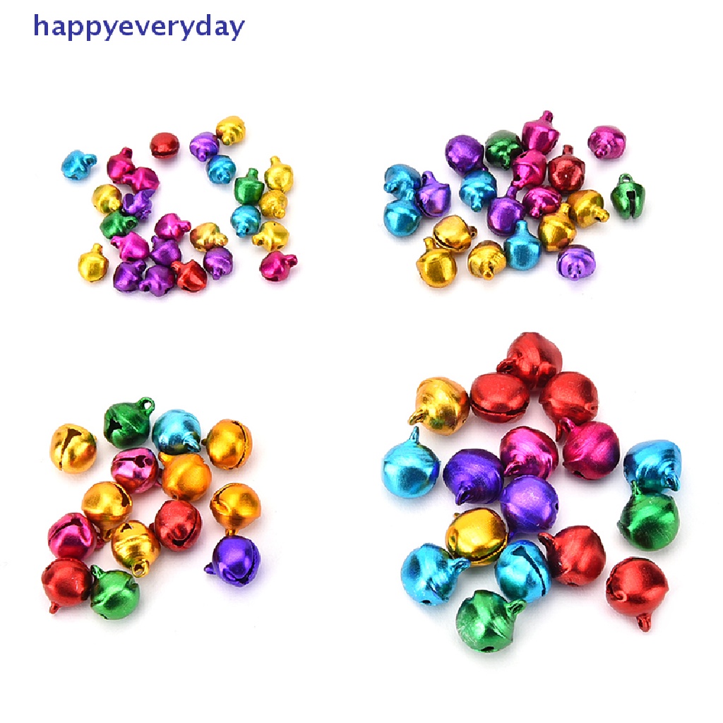 [happy] 100pcs/set Jingle Kecil Lonceng Warna-Warni Manik-Manik Longgar Dekorasi Liontin DIY Craft [ID]