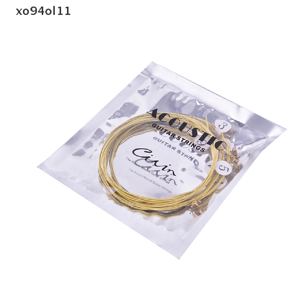 Xo 6pcs/set Senar Gitar Akustik Universal Kuningan Hexagonal Steel Core Strings Untuk OL