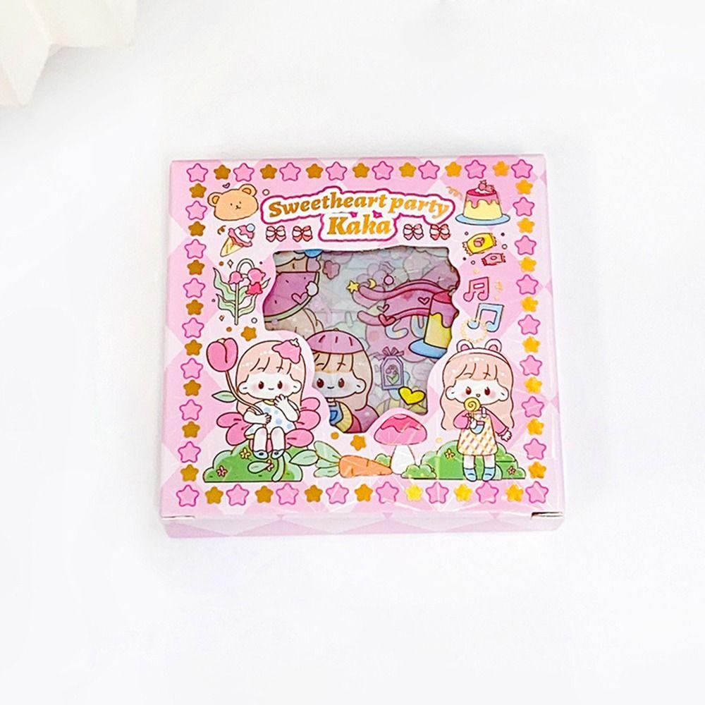 [Elegan] Kotak Goo Card Guka Sticker Set Lucu Tahan Air Siswa Tangan Akun Diary Notebook Goo Card Stiker Stiker Dekoratif
