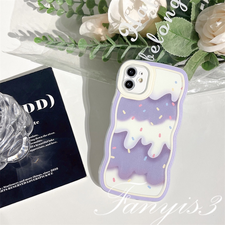 Redmi 12C 10C 10A 10 9 9A 9C 9T Note 11 Pro+ 11s 11 10s 10 9s 9 8 Pro Poco X4Pro X3 Pro X3NFC M4 Mi 11 Lite 10TPro Bingkai Gelombang Leleh Es Krim Phone Case TPU Pelindung Lembut Sarung