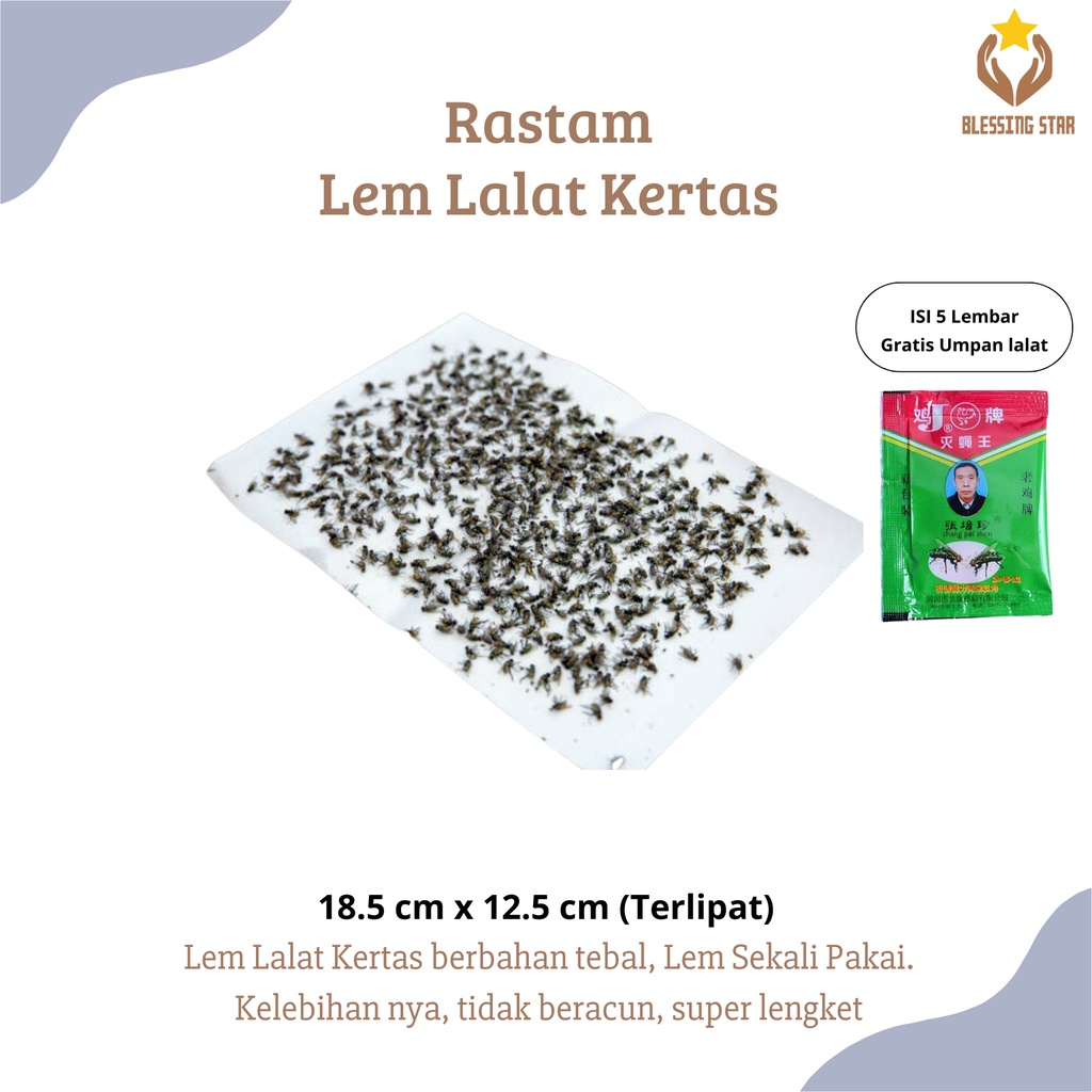 RASTAM Lem Lalat Kertas perangkap lalat