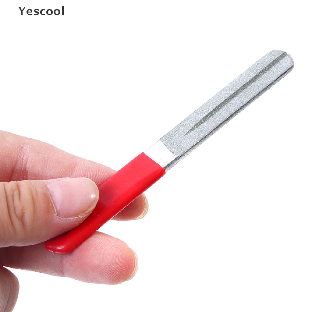 Yescool 1Pcs Diamond Fishing Hook Asah Fishook Sharpening Alat Pancing ID