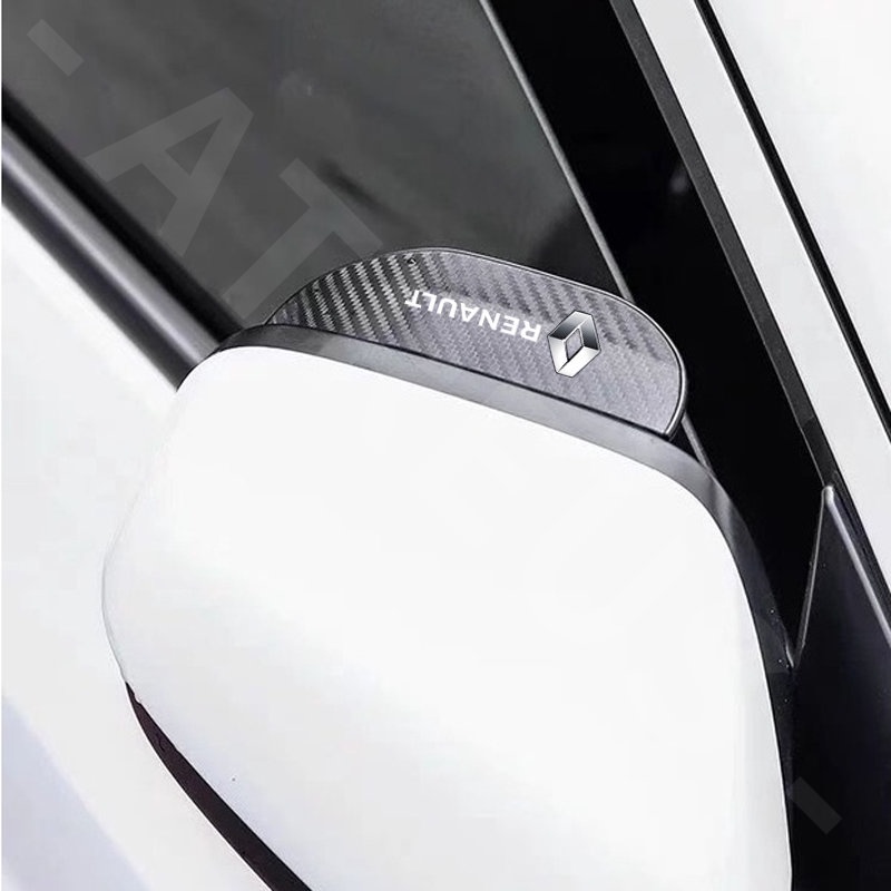 2pcs Renault Serat Karbon Mobil Spion Hujan Alis Rainproof Cover Untuk Clio Fluence Duster Megane 2amplaso Kwid Logan Captur Scenic