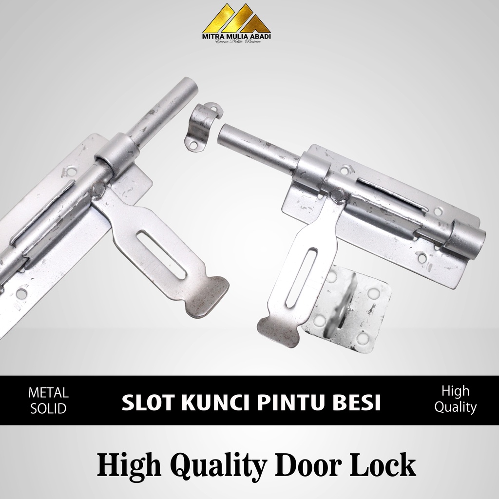 KUNCI SLOT PINTU BESI WARNA SILVER