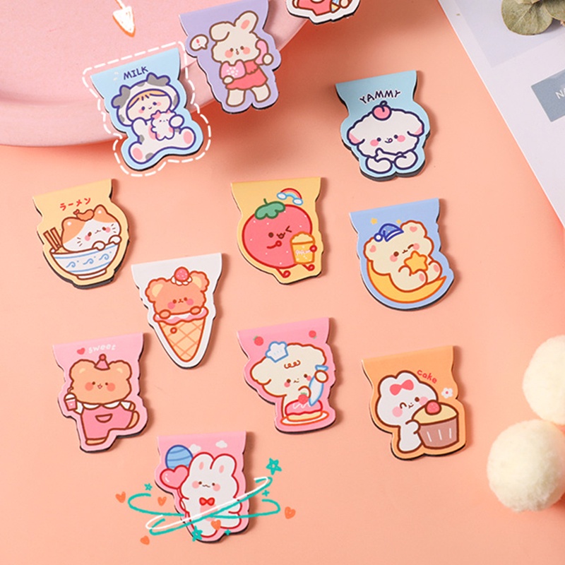 Lucu Kartun Berbentuk Magnet Bookmark Siswa Portabel Klip Halaman Mini