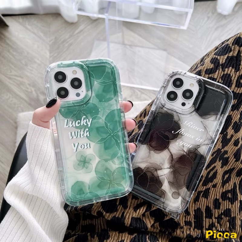 Ins Casing Bunga Bening Untuk Redmi Note11 9 10 10s 11s Redmi 9C NFC 10 A1 9A 10A 9T Note10s Note10 Note11 Note9 Art Tinta Bunga Shockproof Airbag Tpu Lembut Penutup Belakang