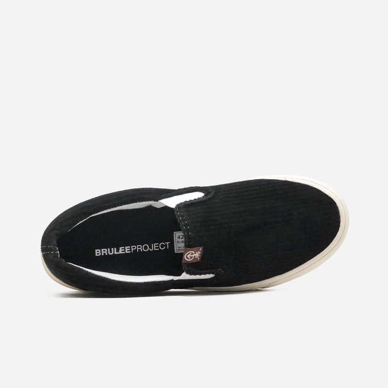 BRULEE.PROJECT SLIP ON CORDUROY - STARLEE BLACK WHITE