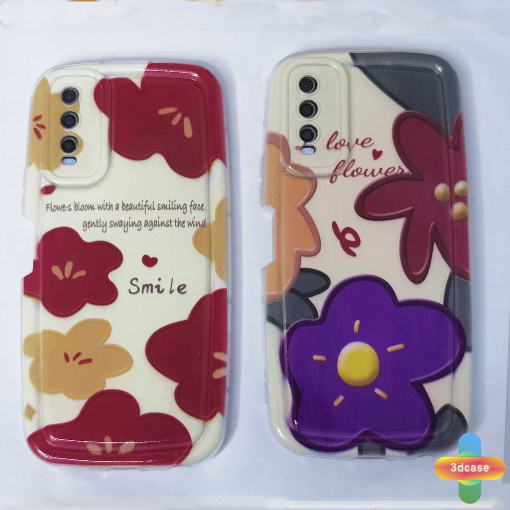 Case VIVO Y35 Y15S Y15C Y22 Y22S Y91C Y21 2021 Y21A Y21T Y12S Y16 Y12 Y20 Y30 Y02 Y21S Y20S Y12i Y3S Y33T Y21E Y21G Y15A Y01 Y01A Y91 Y30i Y93 Y95 Y15 Y17 Y50 Y53S Y51 2020 Y51A Y10 Y33S Y1S Colourful Flower Couples Soap Case