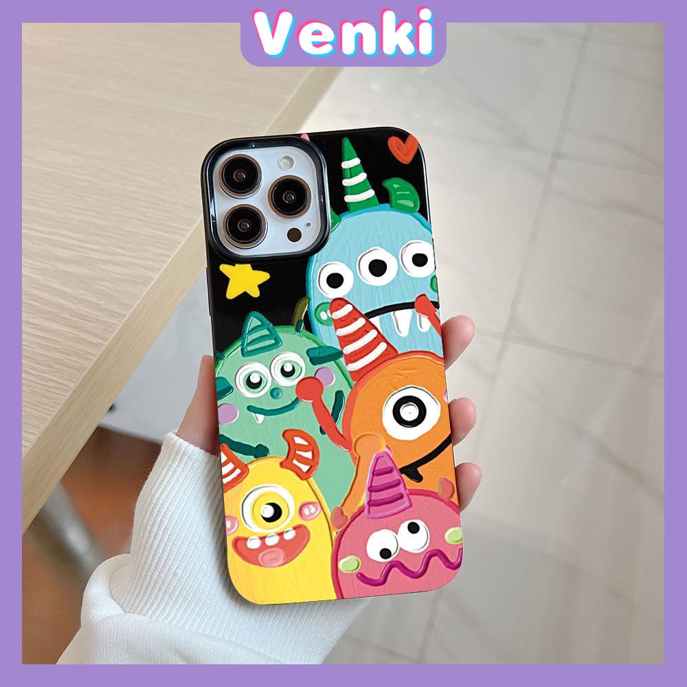 Case for iPhone 11 Soft TPU Glossy Black Candy Case Cute Cartoon Monsters Camera Protection Shockproof For iPhone 14 13 12 11 Pro Max 7 8 Plus X XR