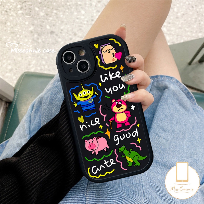 Case Redmi 12C A1 10 9T 10C 9 9A 10A 9C K40s Note10 10s 11 11s 8 10Pro 9Pro 9s 9 8 11 Pro+POCO X3 NFC Pro M3 F4 Mi 11T 12 Kartun Toy Story Alien Strawberry Lucu Soft Cover Beruang