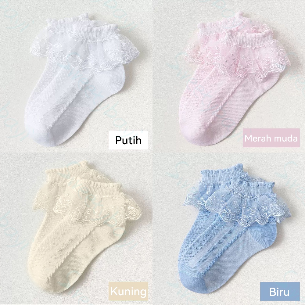 SweetyBayi Kaos kaki renda anak perempuan Kaos kaki pesta anak katun Kid socks