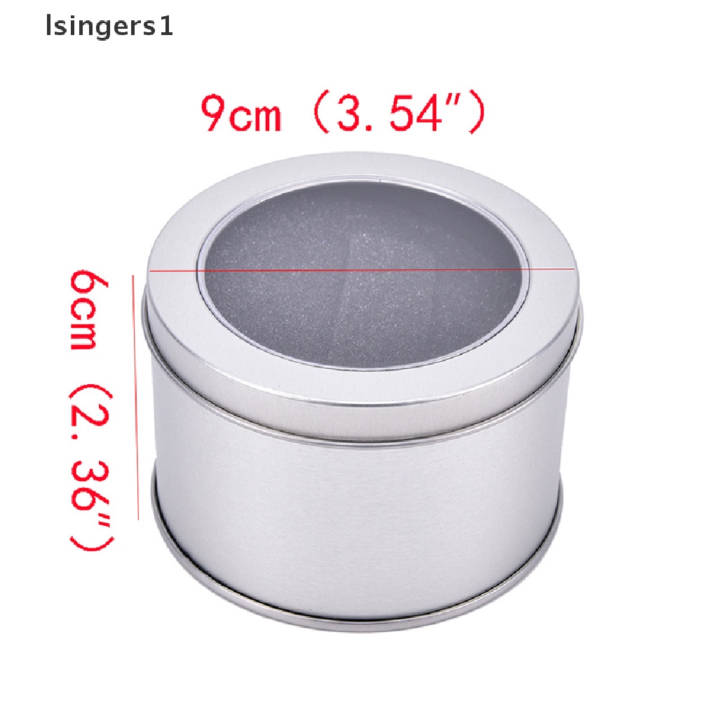 [lsingers1] Kotak Jam Tangan Perhiasan Silver Round Metal Display Case Dengan Cushion Watch Box Holder Butik