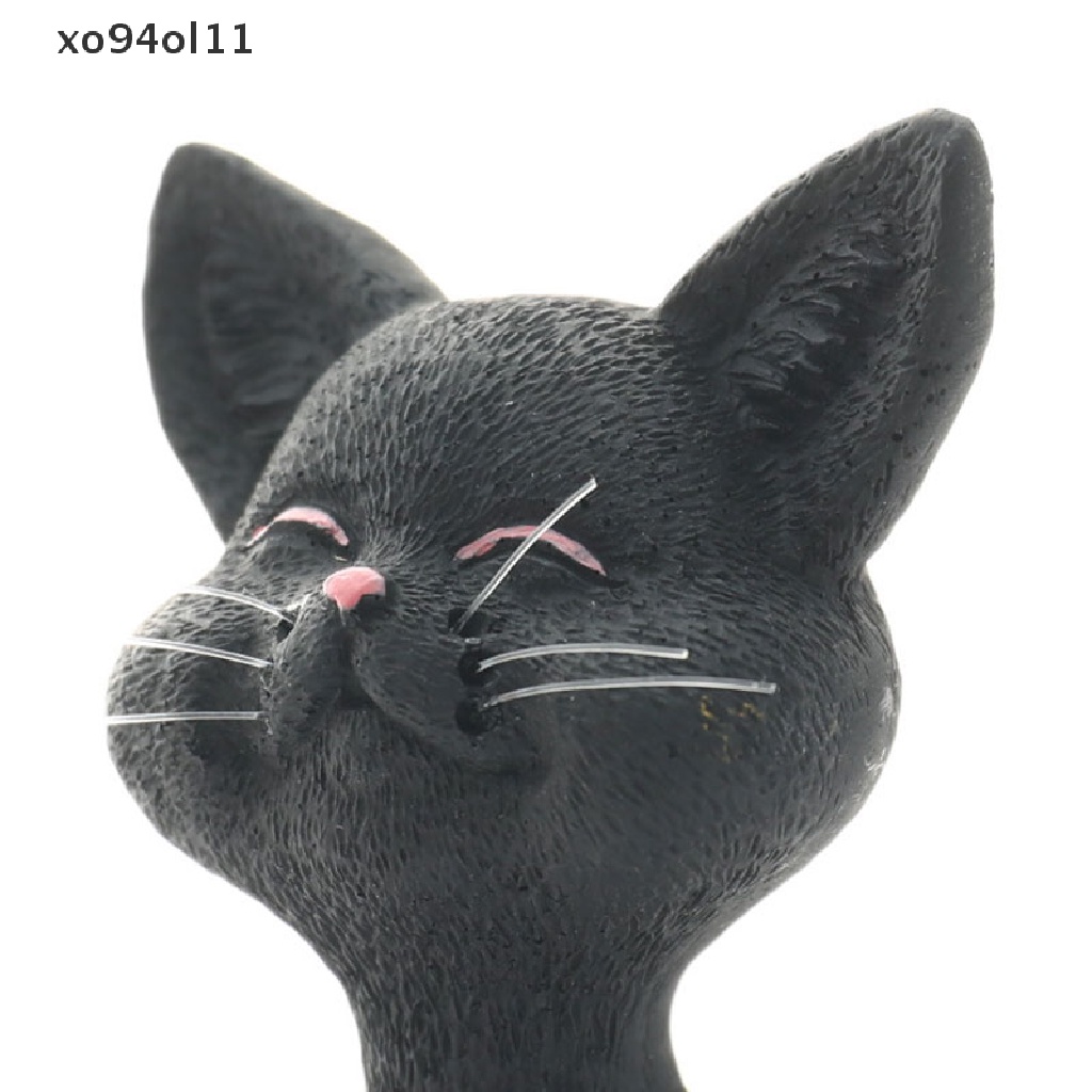 Patung Kucing Buddha XO Aneh Meditasi Yoga Koleksi Happy Cat Decor Home OL