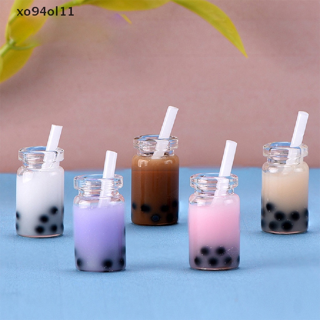 Xo 2pcs/lot Mini Resin Cangkir Teh Susu Lanskap Mikro Miniatur Aksesori Rumah Boneka OL