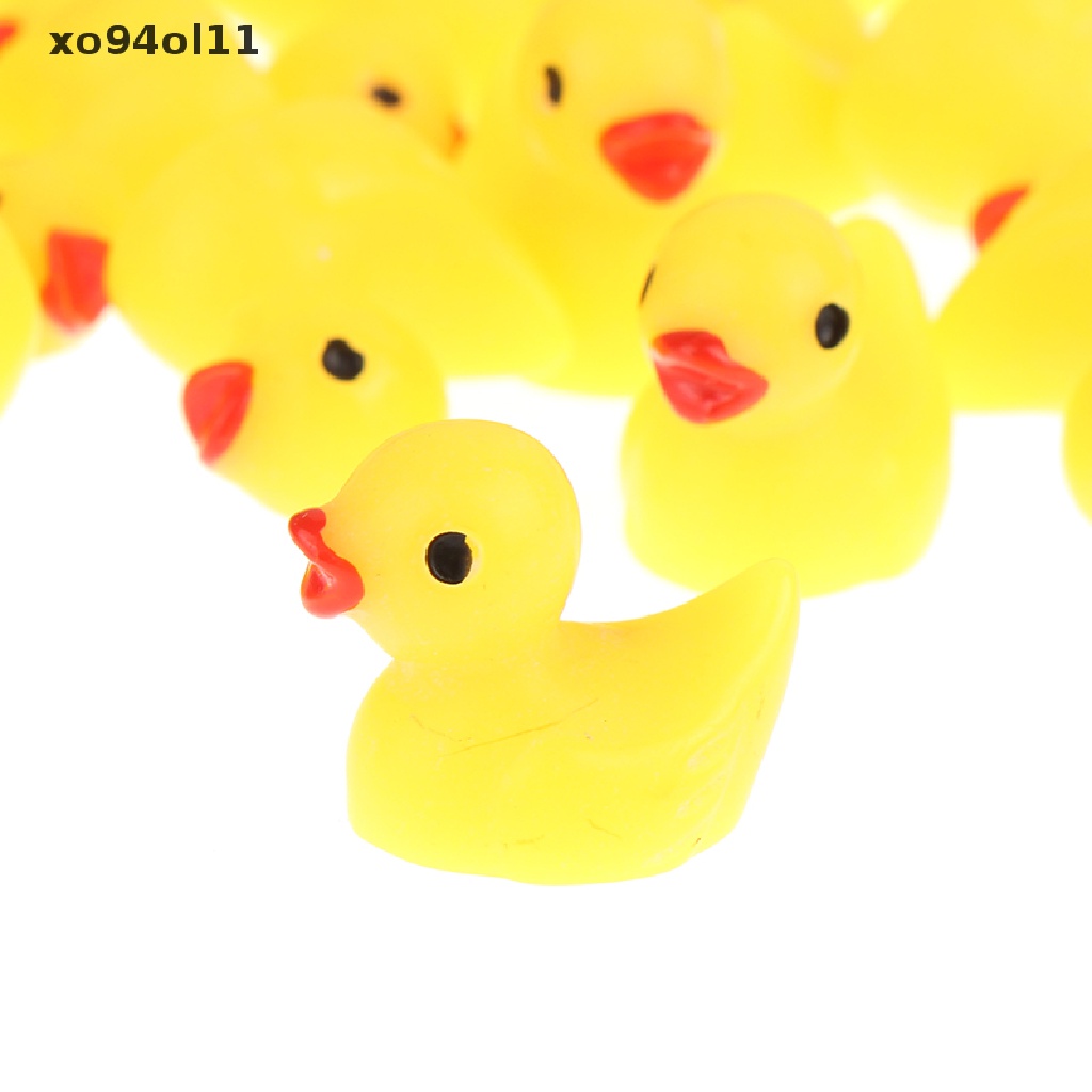 Xo 50PCS Lucu Mini Resin Bebek Kuning Ornamen Miniatur Angka Dekorasi Rumah Boneka OL