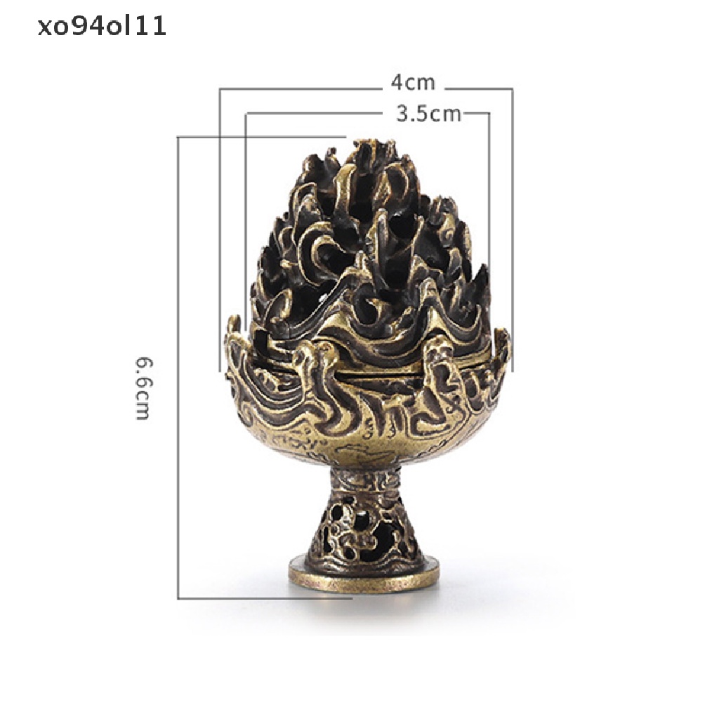 Xo Retro Alloy Censer Burner Mini Ornamen Chinese Kuno Censer Tea Desk Decor OL