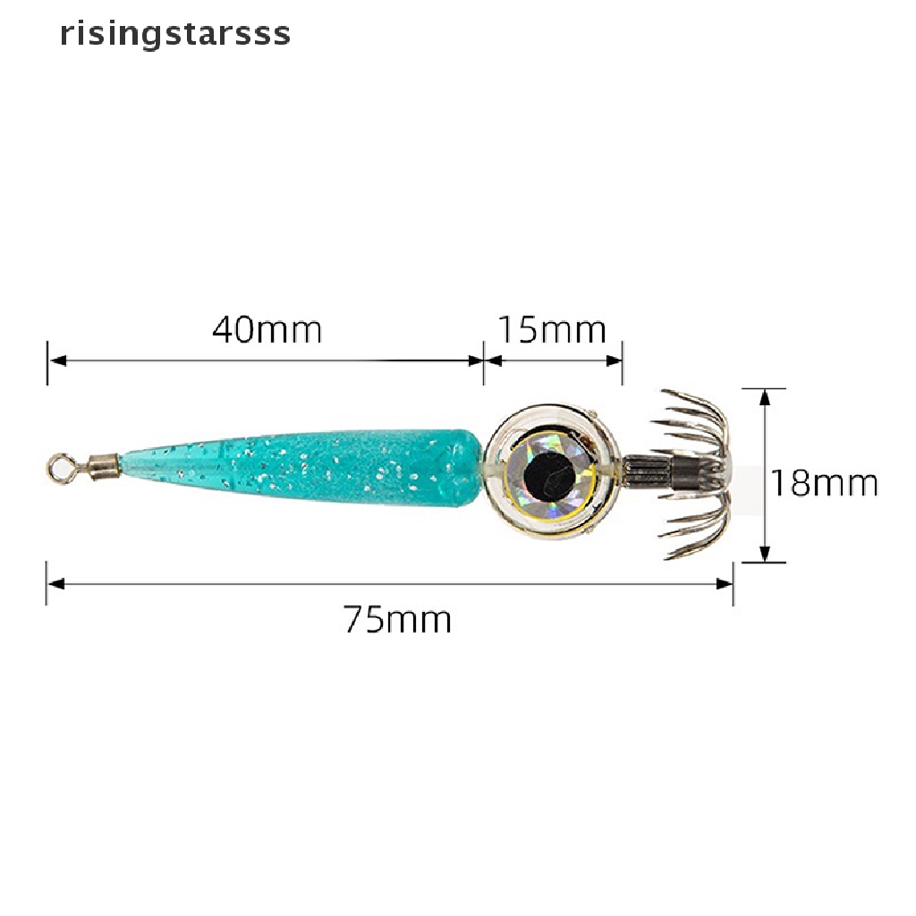 Rsid Span-new LED Fishing Lure Squid Jig Hook Udang Gurita Memancing Luminous Umpan Jelly