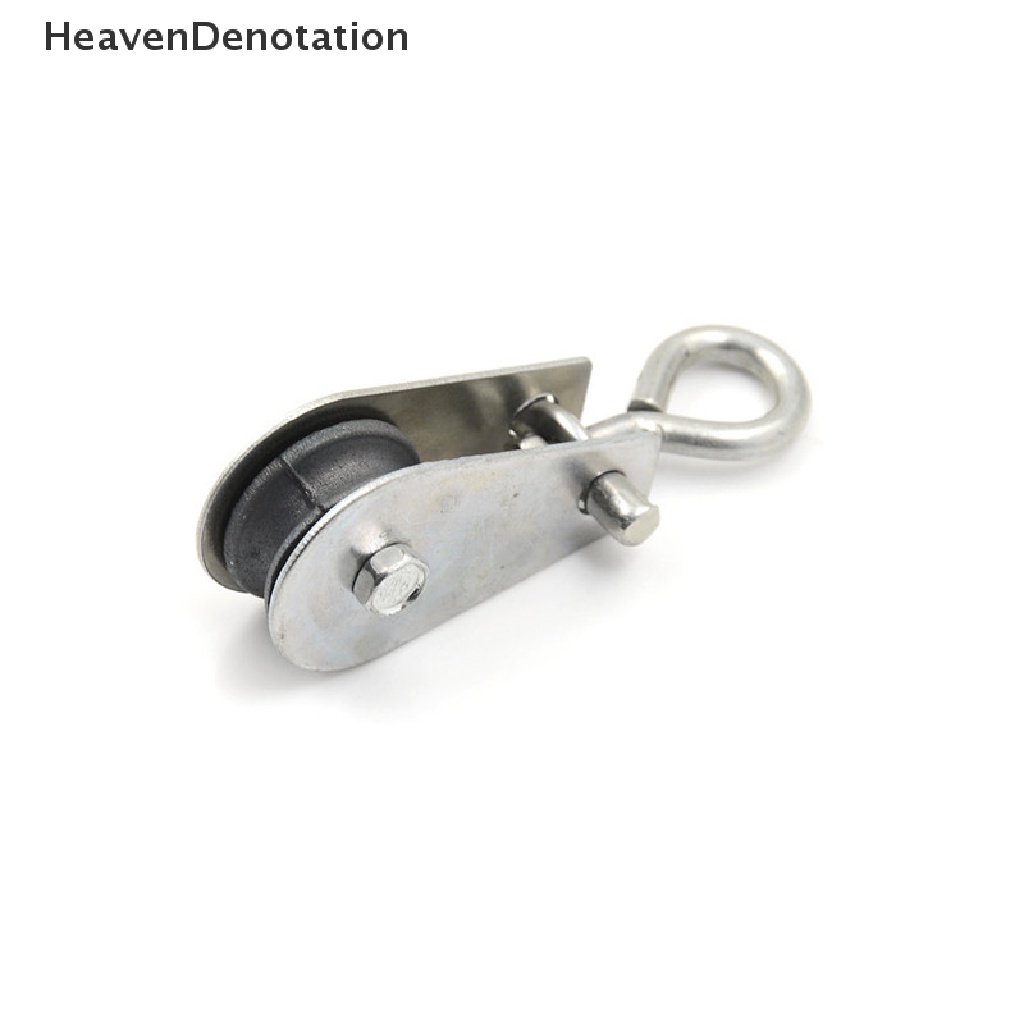 [HeavenDenotation] Metal Single Wheel Swivel Lifg Rope Pulley Roller Block Sheave Eye 0.03 Ton HDV