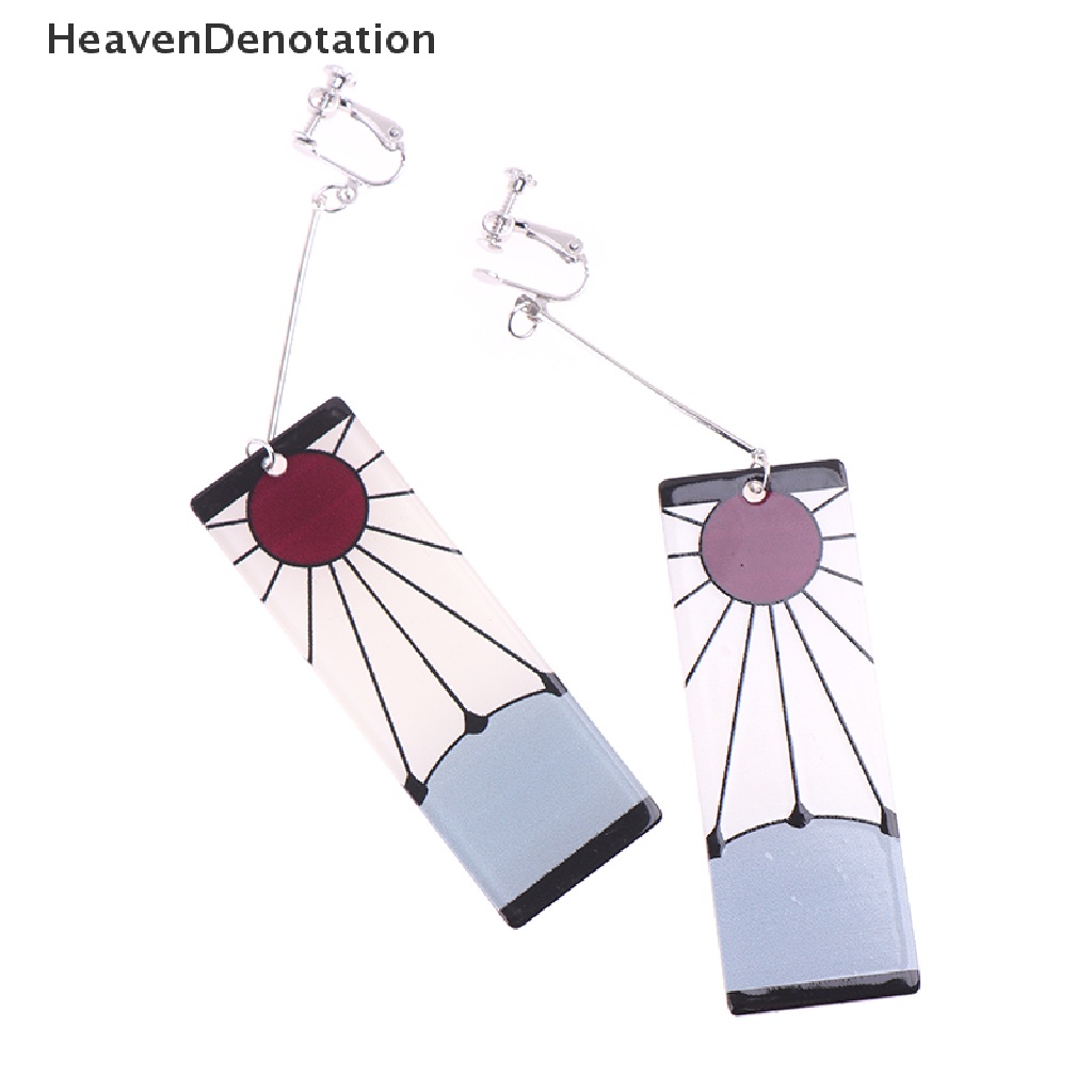 [HeavenDenotation] Anting Tanjiro Fashion Anime Cosplay Props Drop Anting Panjang Untuk Perhiasan Gadis HDV