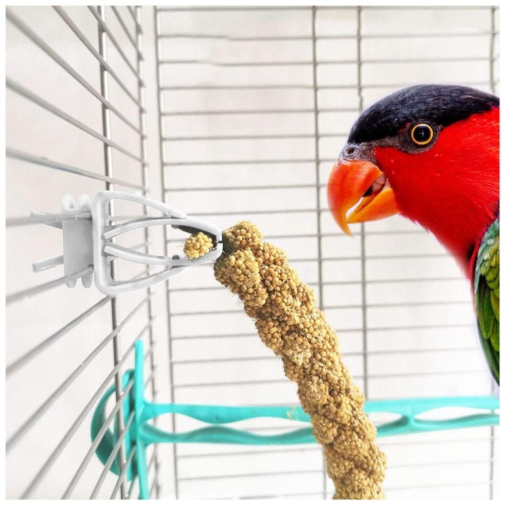 Chookyy 4Pcs Klip Sangkar Burung Untuk Budgie Parkit Nuri Tempat Makanan Bird Cage Aksesoris Nuri