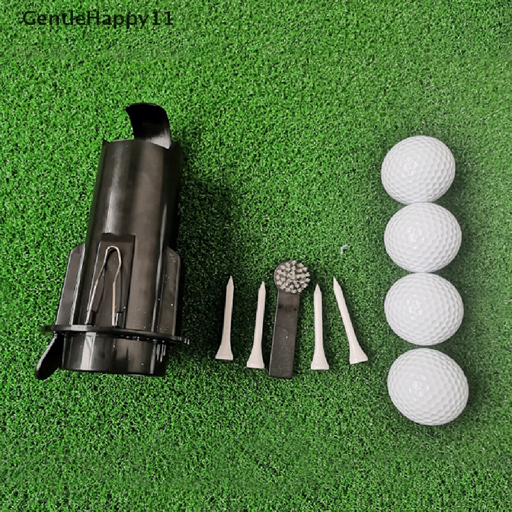 Gentlehappy Golf Ball Tee Holder Caddy Jepit Golf Dengan Brush Three Golf Tee Fitgs id