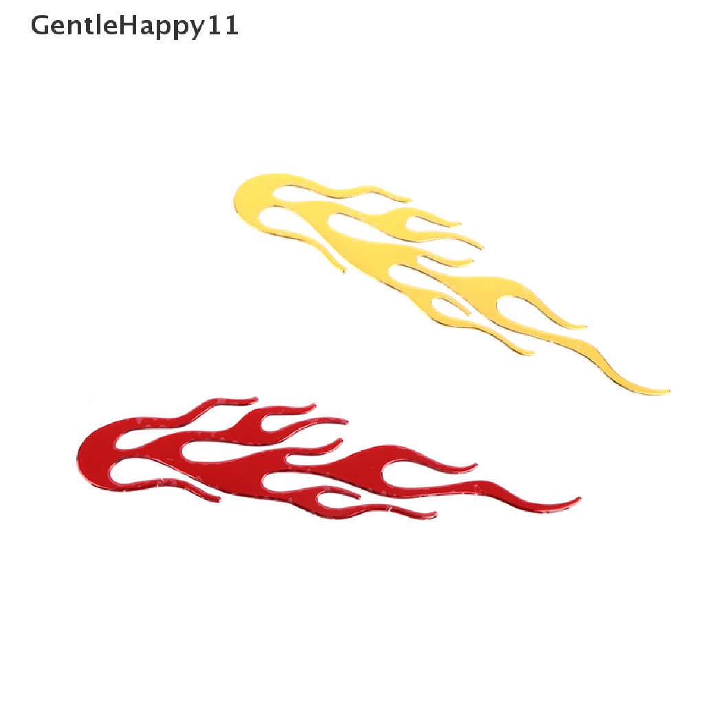 Gentlehappy 20 * 4CM Mobil Motor 3d Flame Fire Reflektif Stiker Reflektif Vinyl Decal id