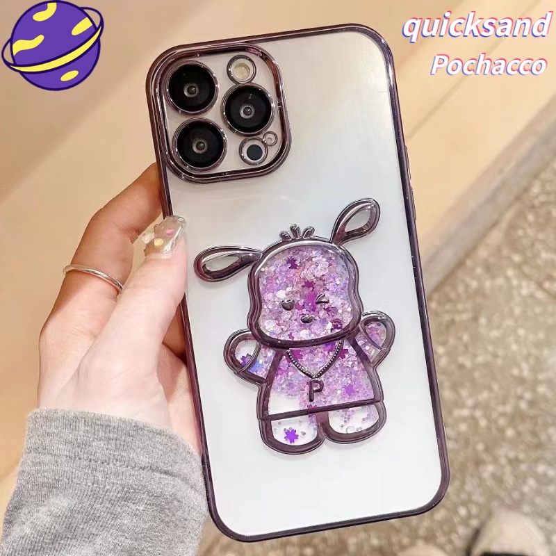 IPHONE Casing Ponsel Anjing Pacha Pasir Mengalir Cocok Untuk Iphone14 13 12 11 Pro Max 14Plus All Inclusive TPU Electroplated Anti Drop Soft Cover