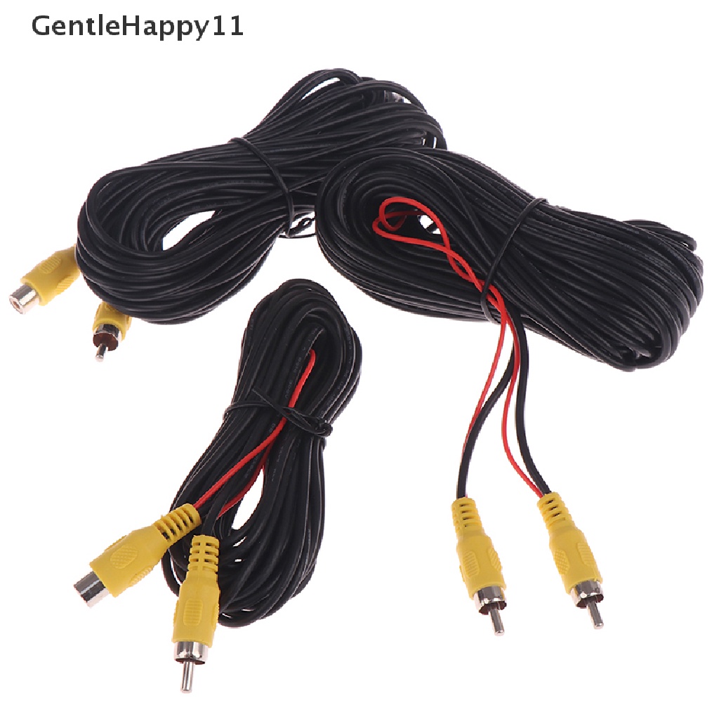 Gentlehappy RCA Male Female Mobil Kamera Belakang Mundur Video Extension Cable Cord 6-20M id