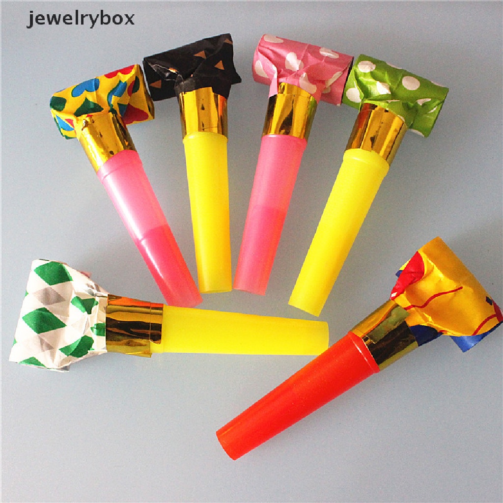 [jewelrybox] 10pcs/set Multicolor Party Blowouts Peluit Kid Pesta Ulang Tahun Nikmat Dekorasi Mainan Butik
