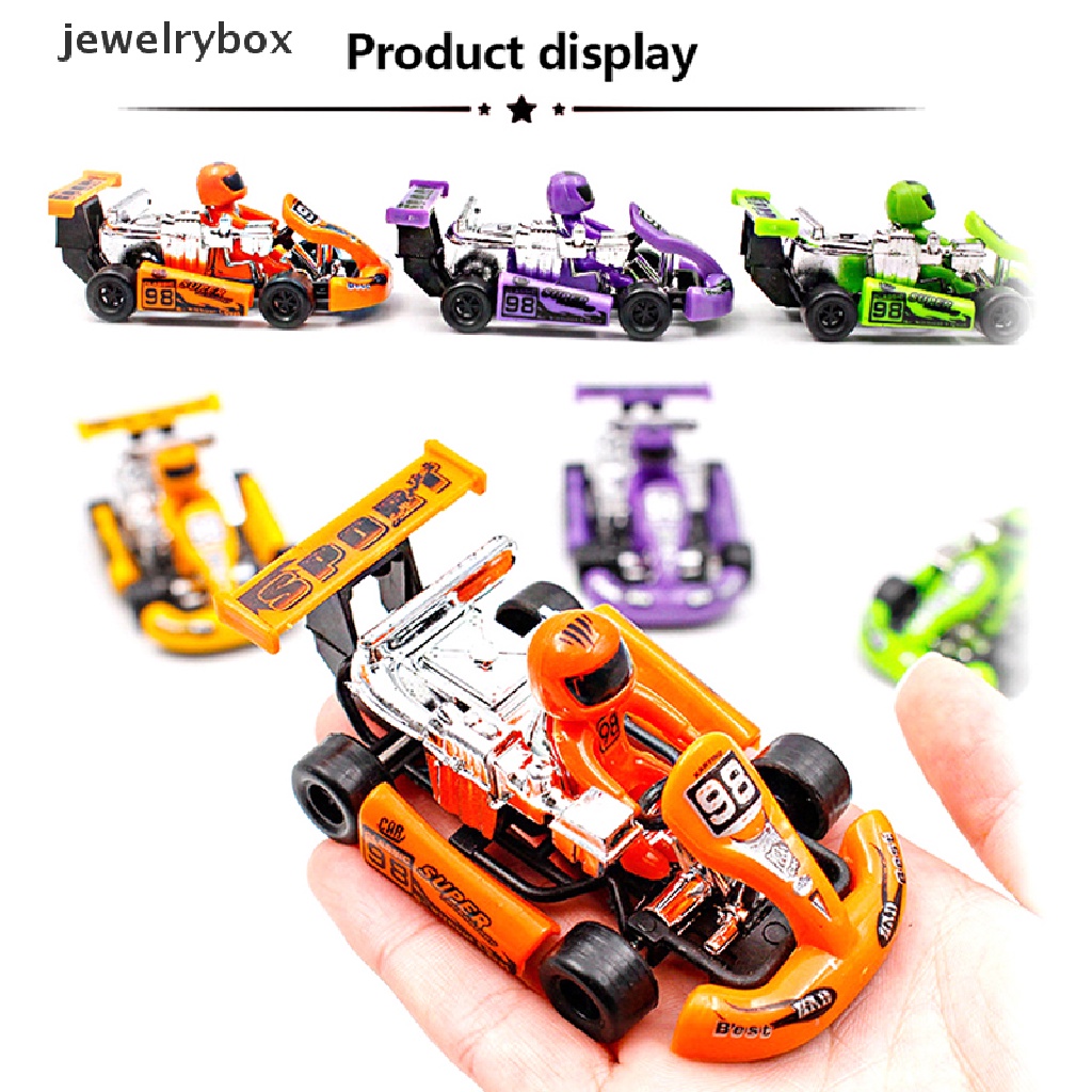 [jewelrybox] Anak-anak Tarik Kembali Power Racing Mobil Plastik Power Kart Mainan Puzzle Anak Kendaraan Butik