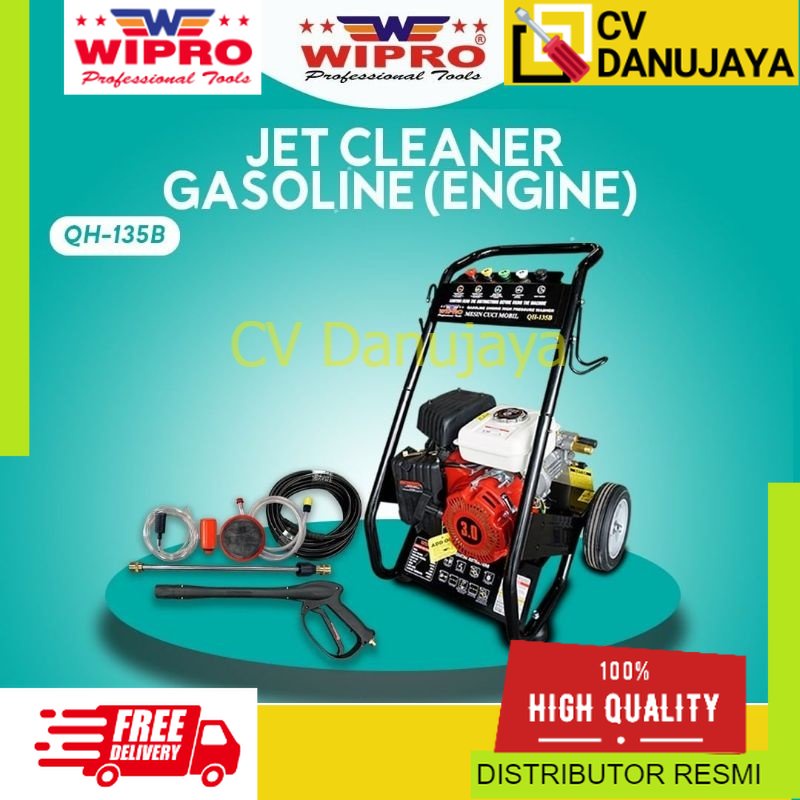 jet cleaner gasoline QH135B wipro mesin cuci sepeda motor dan mobil