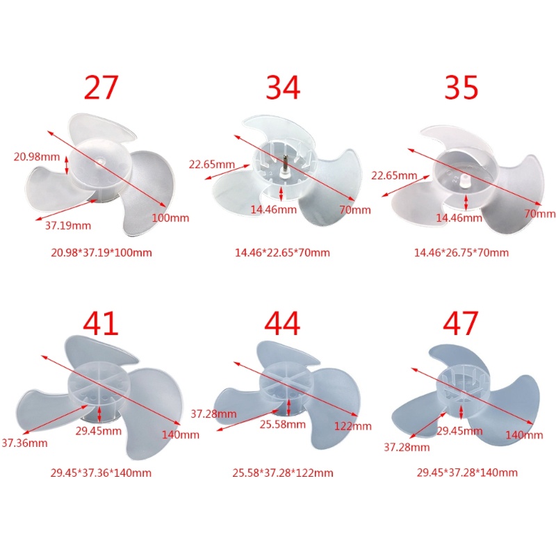 Cre Mini Fan Blade, Fan Blade Plastik Pengganti Daya Kecil Pengering Rambut Daun Kipas Aksesoris Motor