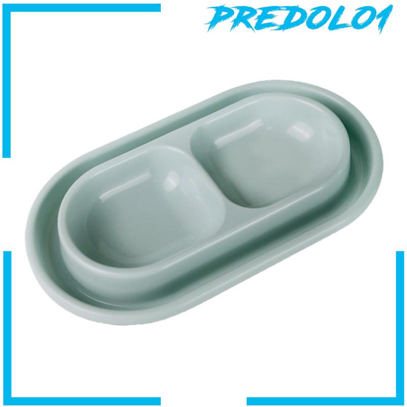 [Predolo1] Set Mangkok Makanan Dan Air Kucing AntiSlip Untuk Kucing Indoor Luar Pet Double Bowl
