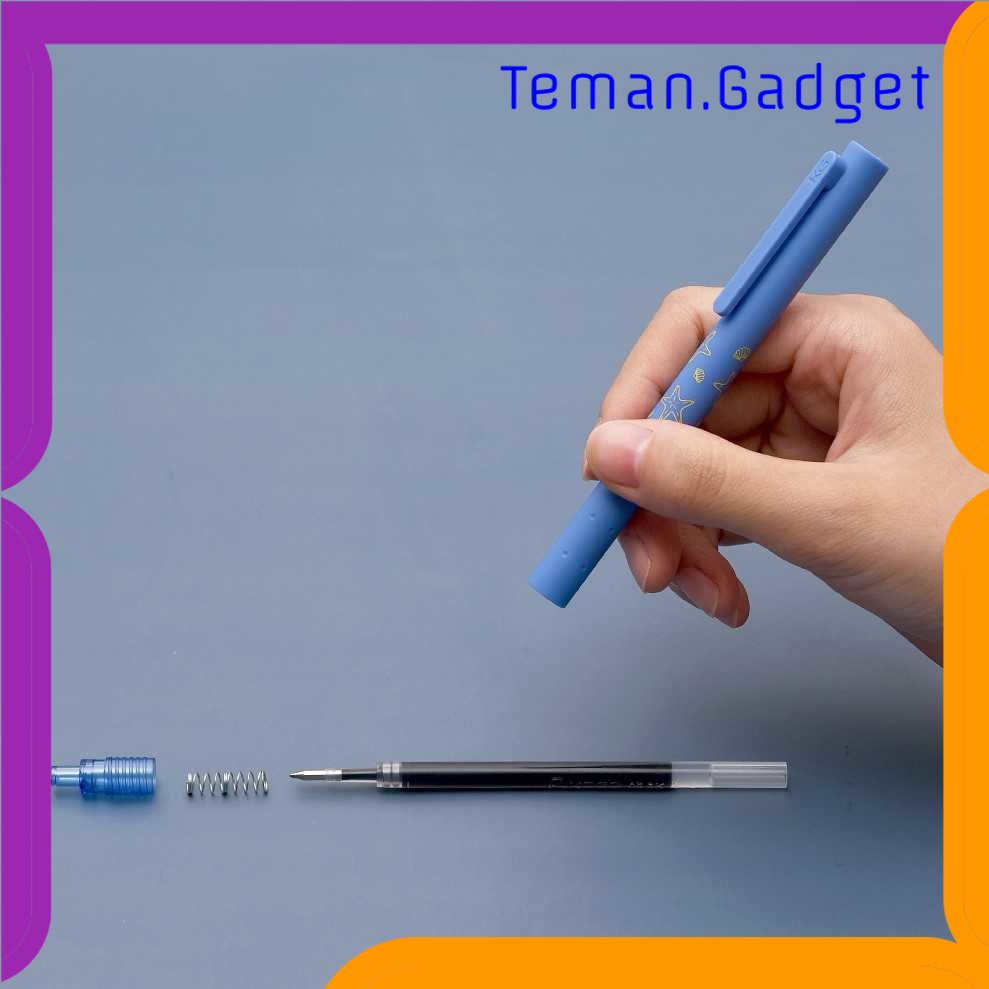 TG - ATK KACO ROCKET Pena Pulpen Gel Marine Pen 0.5mm Tinta Hitam 3 PCS - K1028