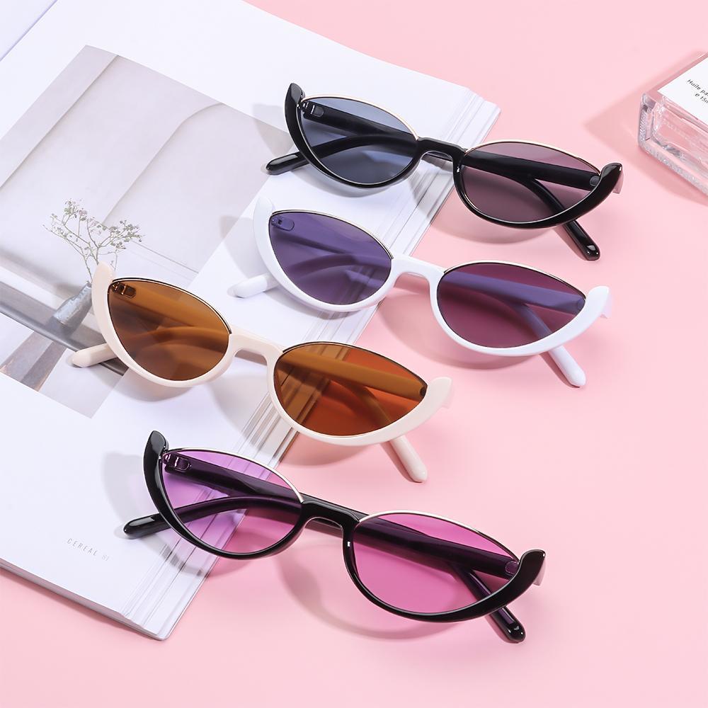 Lily Cat Eye Kacamata Hitam Kacamata Kecil Trendi Half-frame