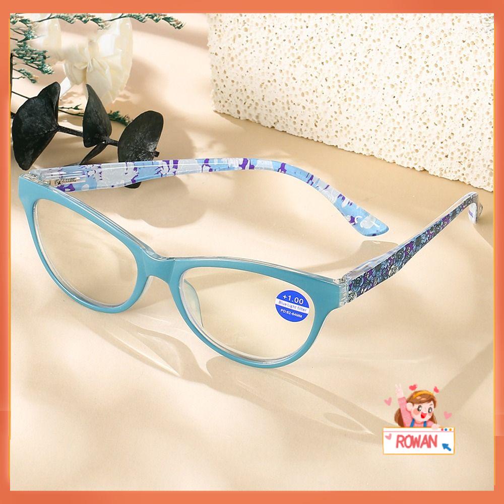 R-flower Kacamata Baca Nyaman Portable Elegan Vintage Ultra Light Frame