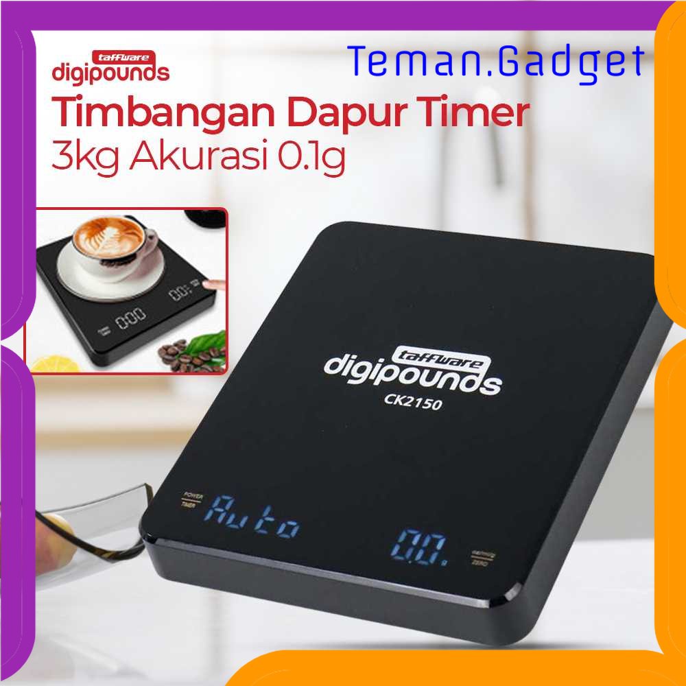 TG - DPR Taffware Digipounds Timbangan Dapur Digital 3kg Akurasi 0.1g + Timer - CK2150