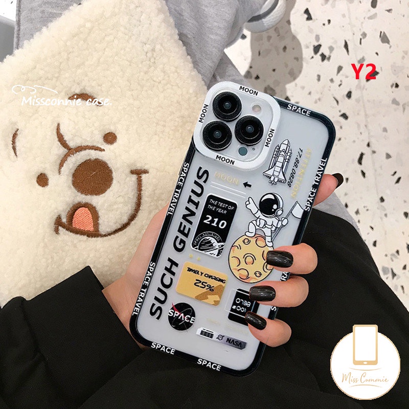 Case NASA Merk Trendy Infinix Hot 10 11s 11 9 12 Play Smart 4 5 6 Plus Hot 20 8 20s 10s 11s Nfc 10 Lite 12i 12pro Note 11 10 12 Pro 12 2023 Astronot Luar Angkasa Lucu TPU Lembut Sarung