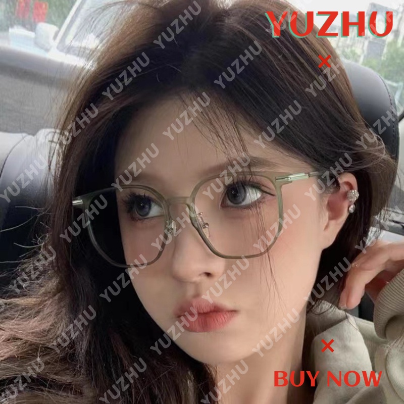 (YUZHU) Oversized Frame Irregular Anti Blue Light Kacamata Untuk Wanita Korea Fashion TR90 Kacamata Komputer Anti Radiasi