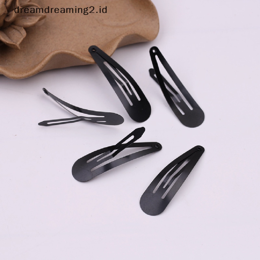 (dream) 50pcs Klip Rambut Logam Sederhana Perak Emas Hitam Klip BB Diy Handmade Gadis Hiasan Kepala Aksesoris Barette Jepit Pin//